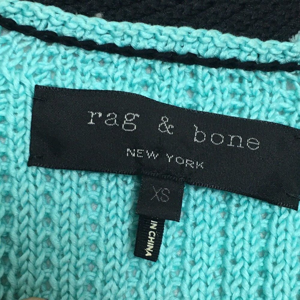 RAG & BONE XS Talia Deep V-Neck Ribbed Sweater XS - Picture 7 of 8